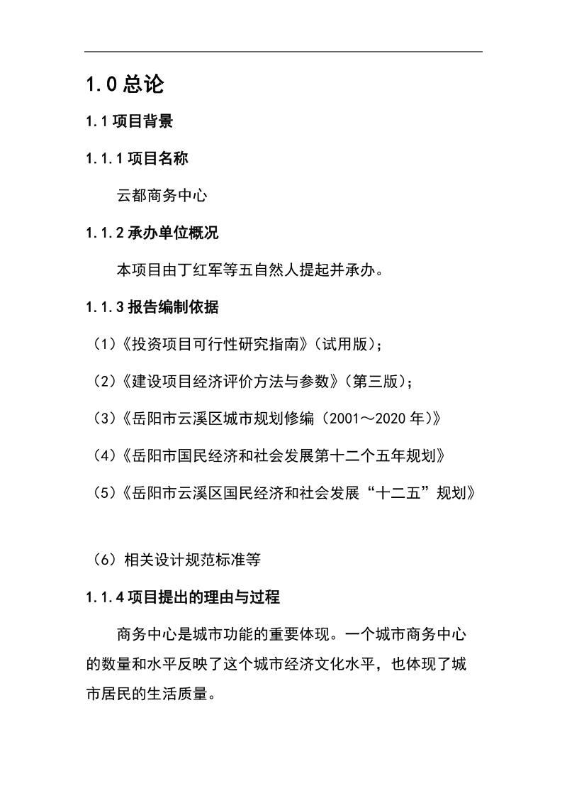 云都商务中心项目可行性商业计划书.doc_第1页