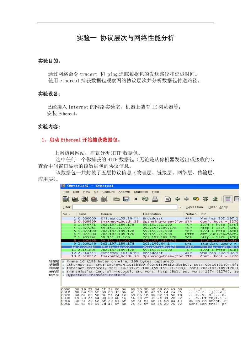 协议层次与网络性能分析.doc_第1页