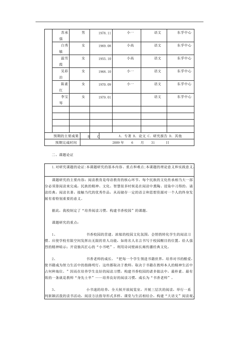 书香校园课题申报评审表.doc_第2页