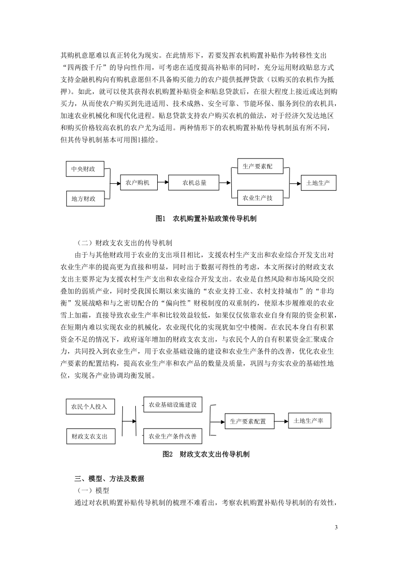 农机购置补贴、财政支农支出与土地生产率.doc_第3页