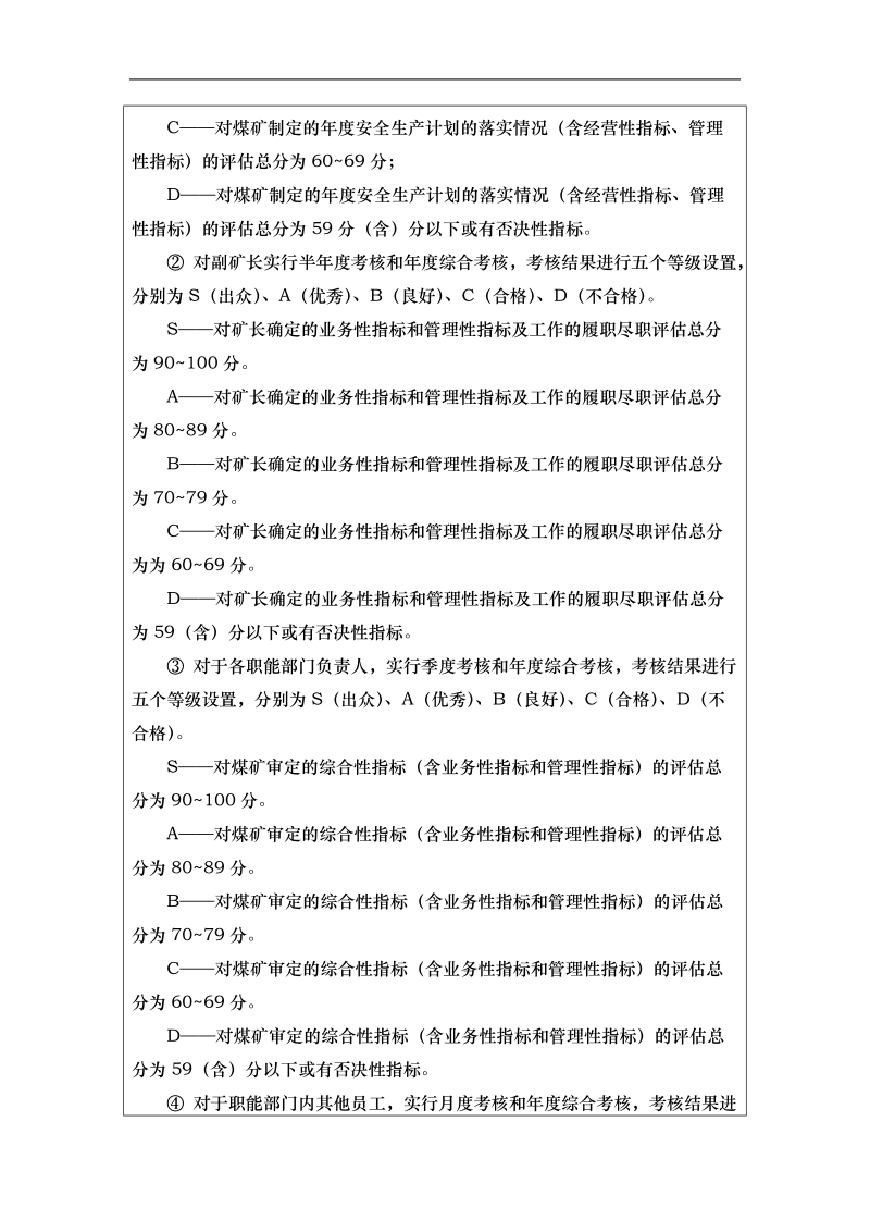 双凰沟煤业有限公司2012绩效考核制度目标管理2.doc_第3页