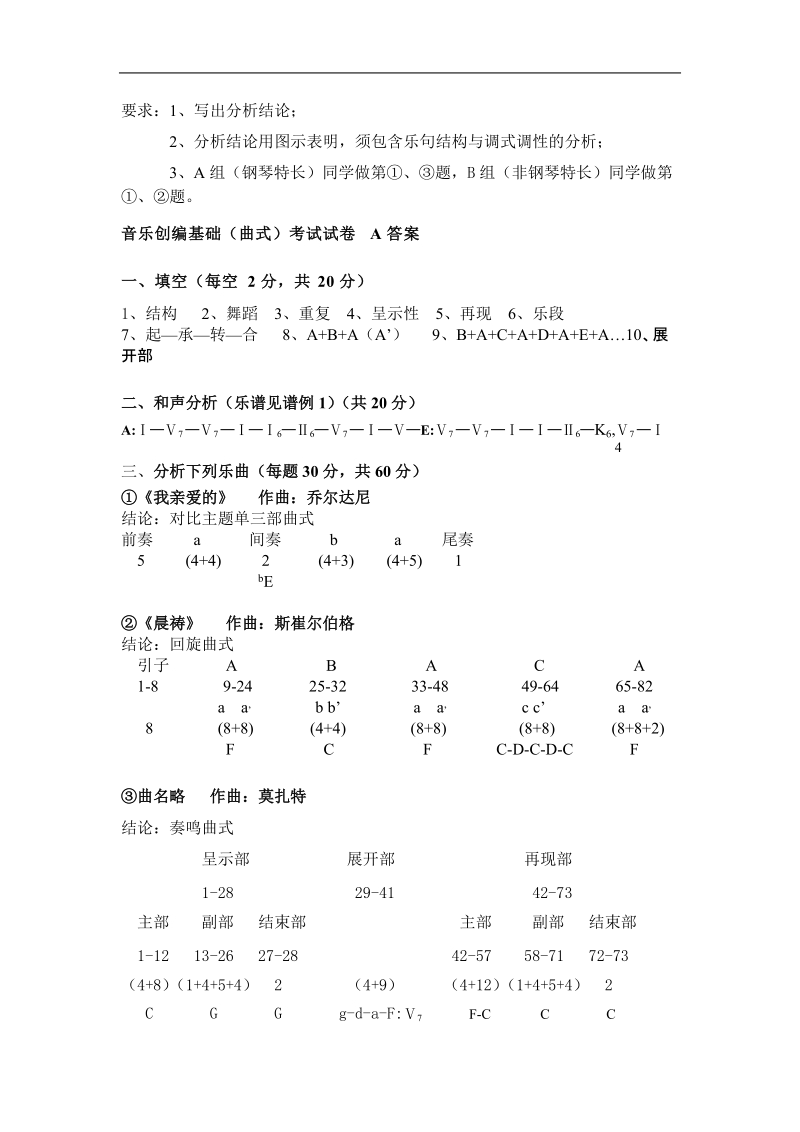 华东师范大学期末试卷 综合艺术教育系03年级音乐创编基础.doc_第2页