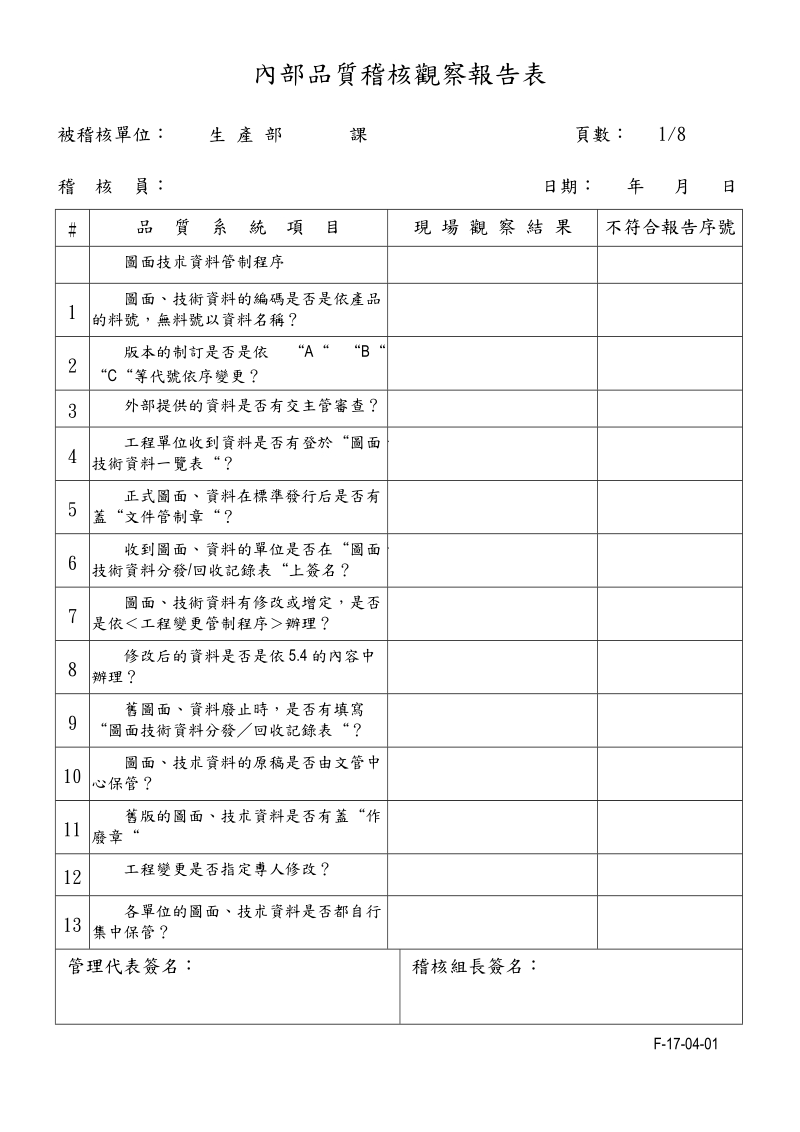 内部质量审核检查表-范例.doc_第3页