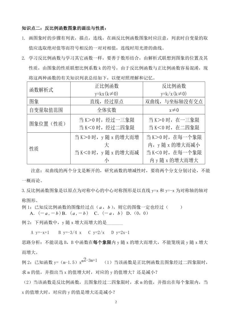 反比例函数复习提纲..doc_第2页