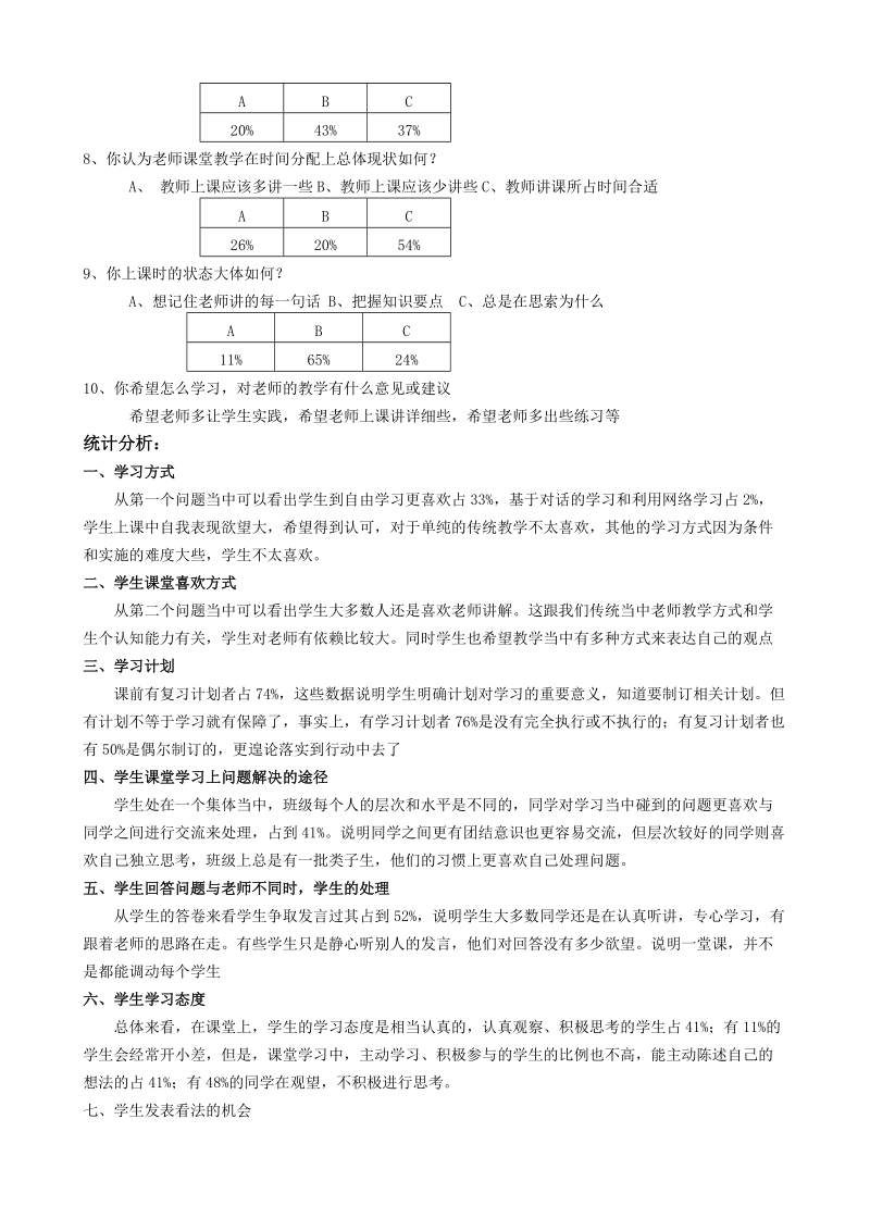 学生学习方式问卷调查及分析报告.doc_第2页