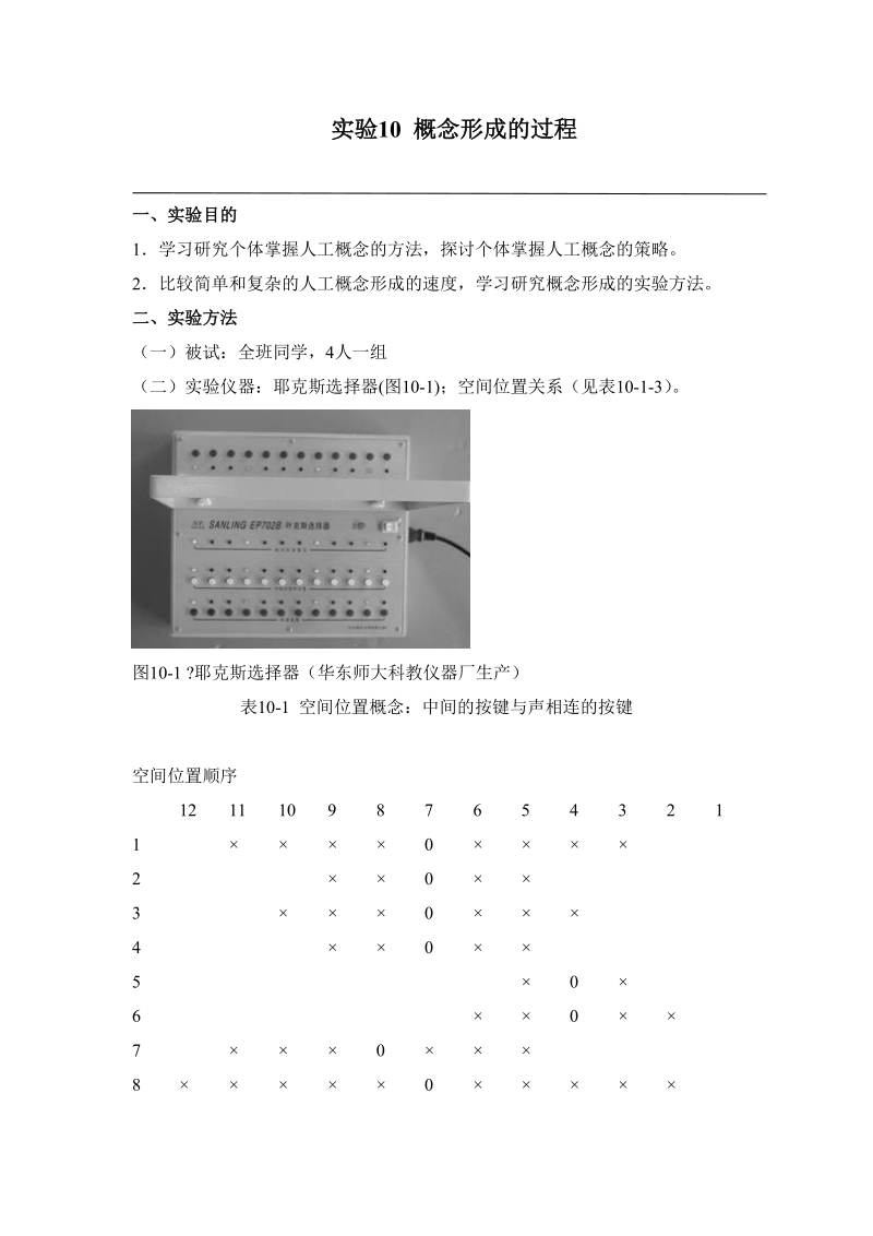 实验10 概念形成的过程.doc_第1页