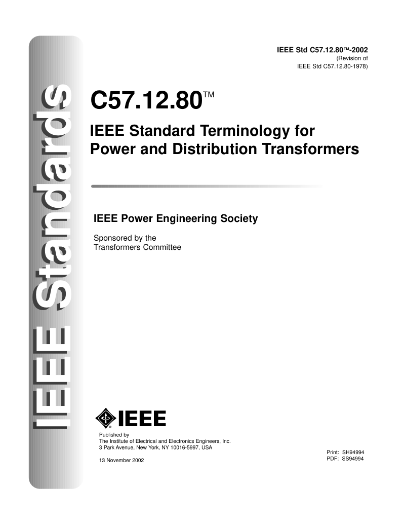 IEEE Std C57.12.80-2002 电力分配变压器术语.pdf_第1页