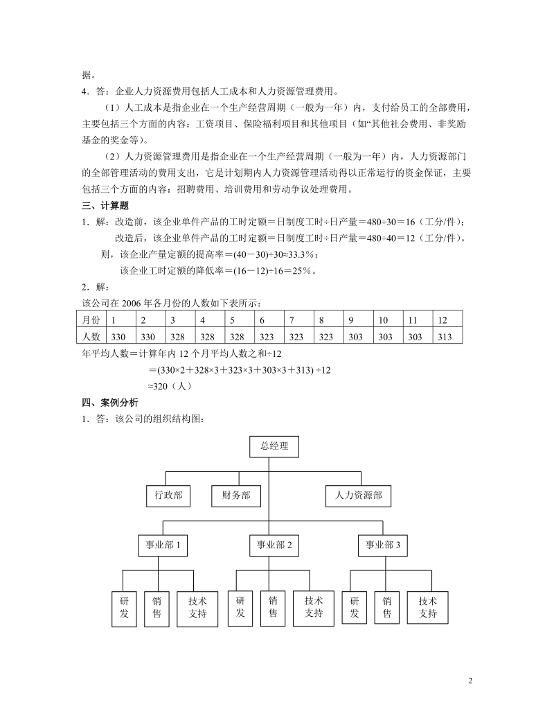 人力资源四级课后答案.doc_第2页