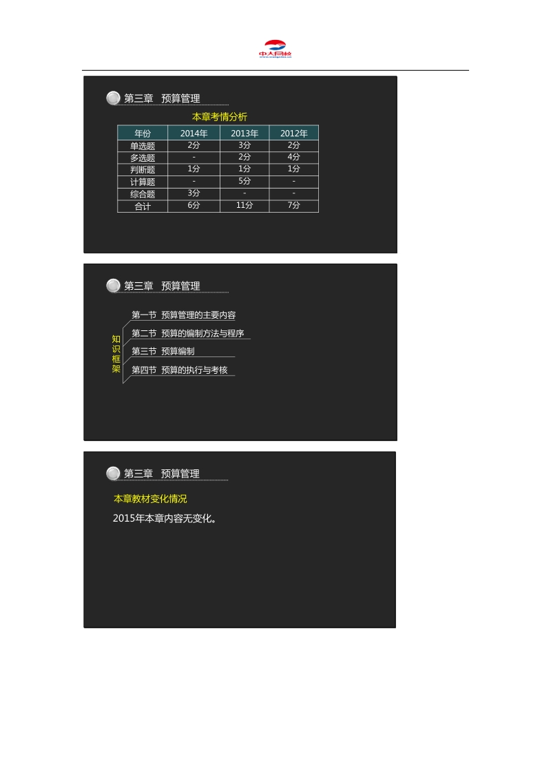 中级会计职称考试《中级财务管理》知识点：第三章 预算管理.doc_第2页