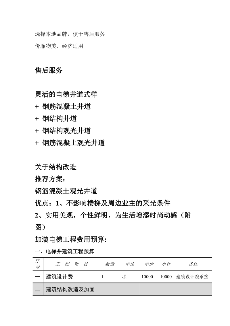 加装电梯工程费用预算.doc_第3页