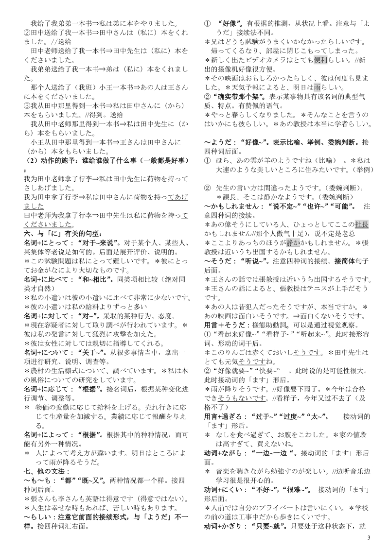 日本语文法自学総复习.doc_第3页