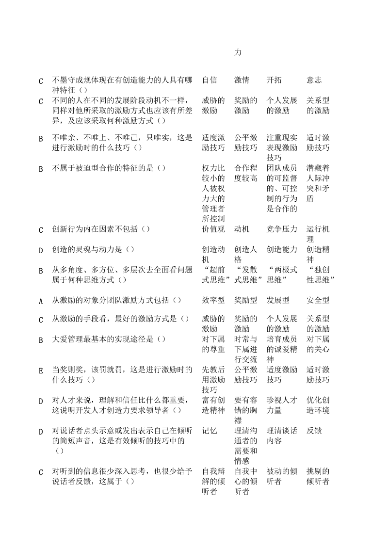 2014辽宁专业技术人员团队建设与创新8套题库与答案大全.doc_第3页