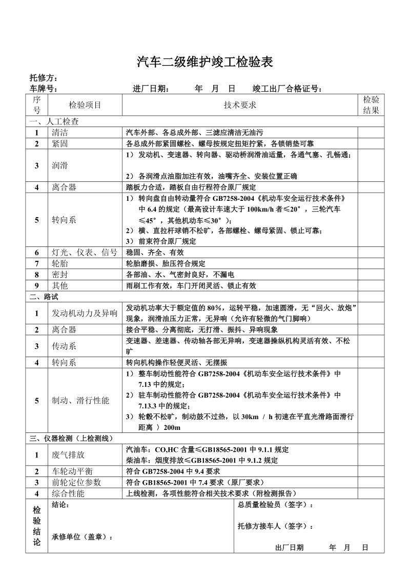 汽车竣工出厂检验表.doc_第3页