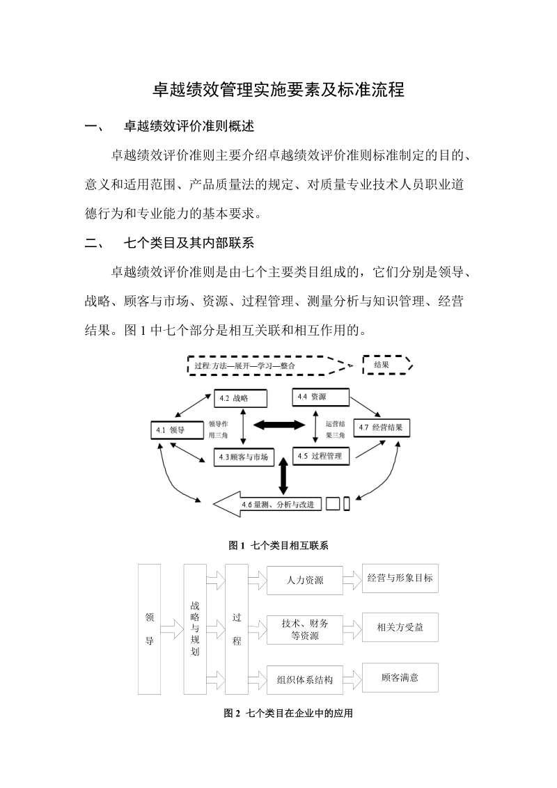 卓越绩效管理实施要素及标准流程.docx_第1页