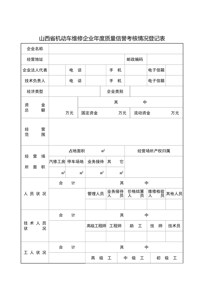 山西省机动车维修企业质量信誉考核表.doc_第3页