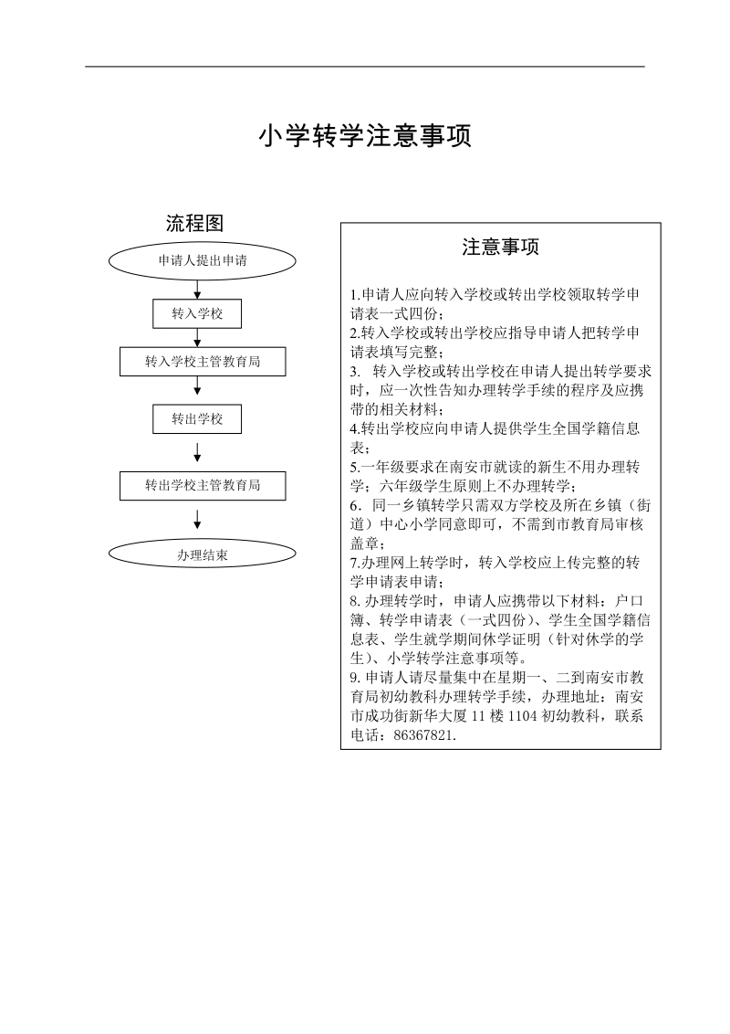 小学转学注意事项.doc_第1页