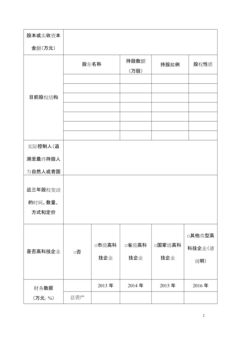 西安市拟上市挂牌企业基本情况表.doc_第2页