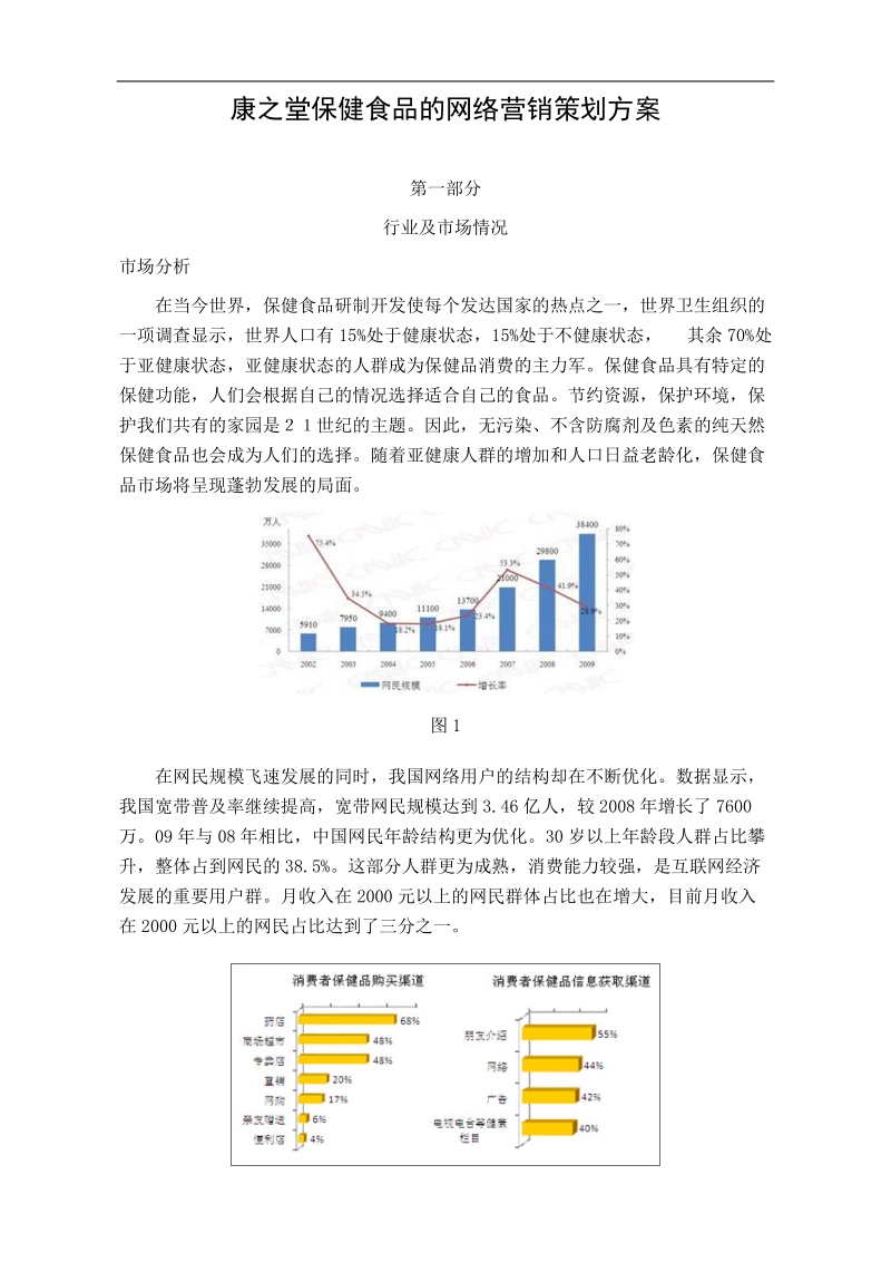 康之堂保健食品的网络营销策划方案.doc_第1页