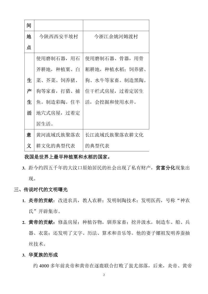 中华书局版七年级上册历史复习资料.doc_第2页