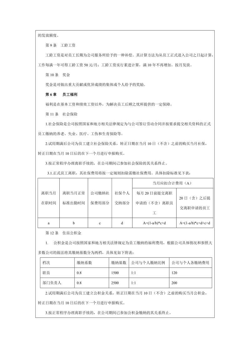 公司薪酬福利管理制度及奖金管理制度.doc_第3页