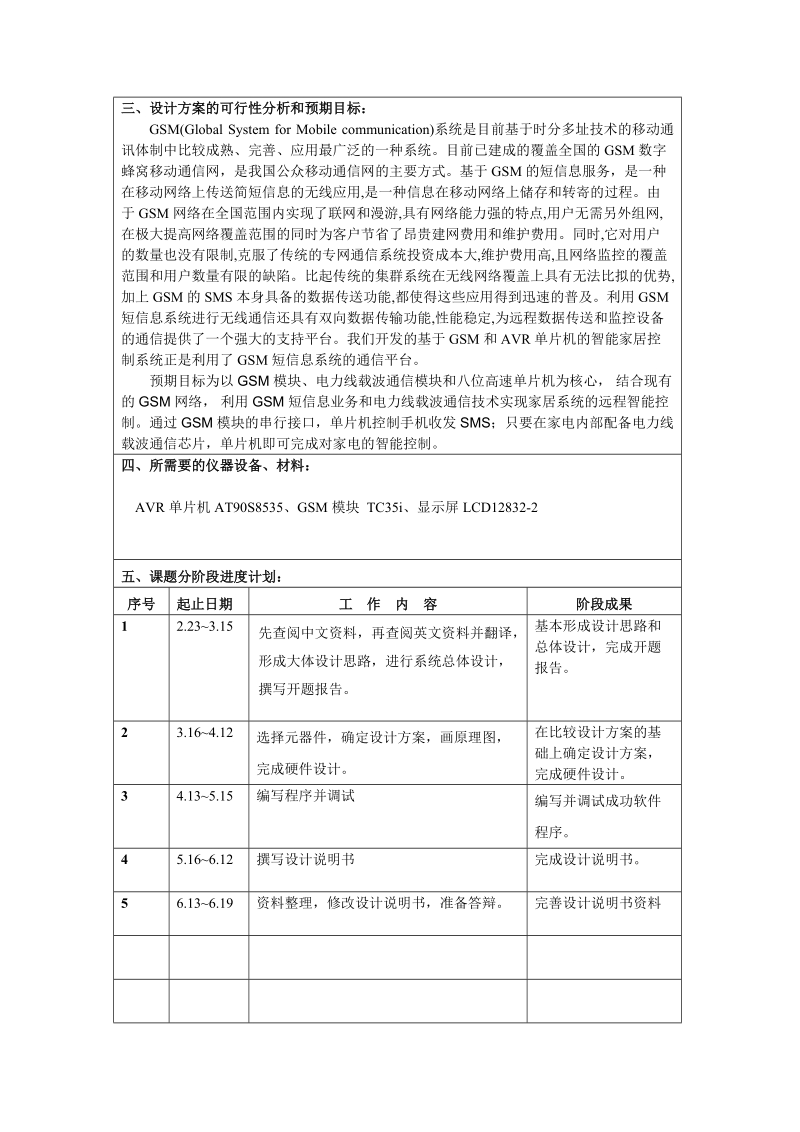 开题报告-基于GSM的智能家居控制系统设计.doc_第2页