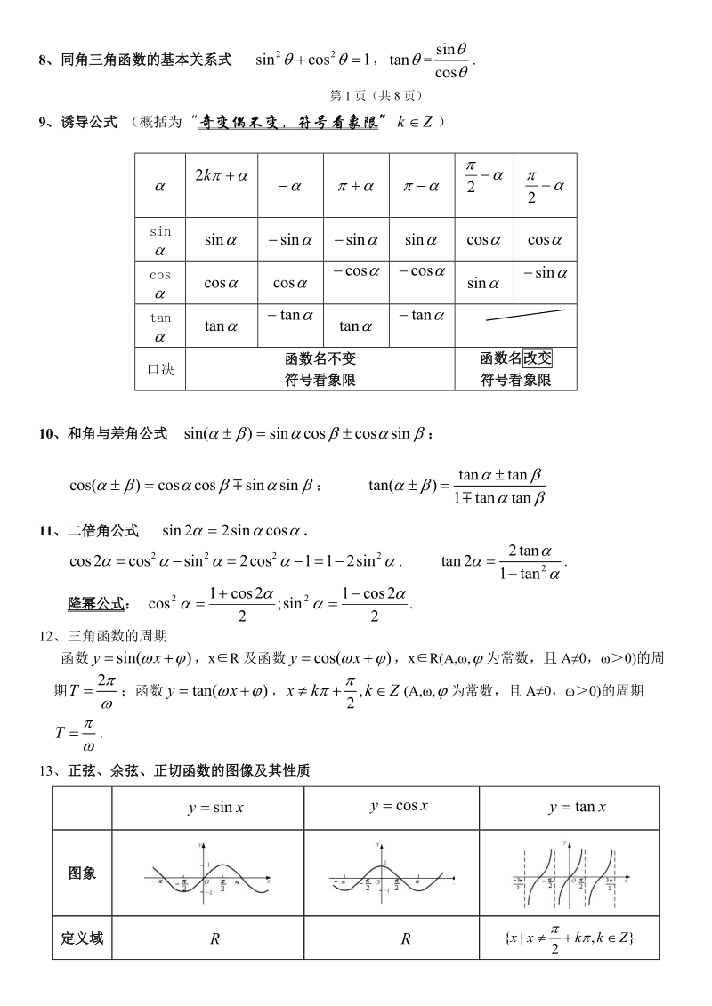 考前熟悉高三数学公式及知识点.doc_第2页