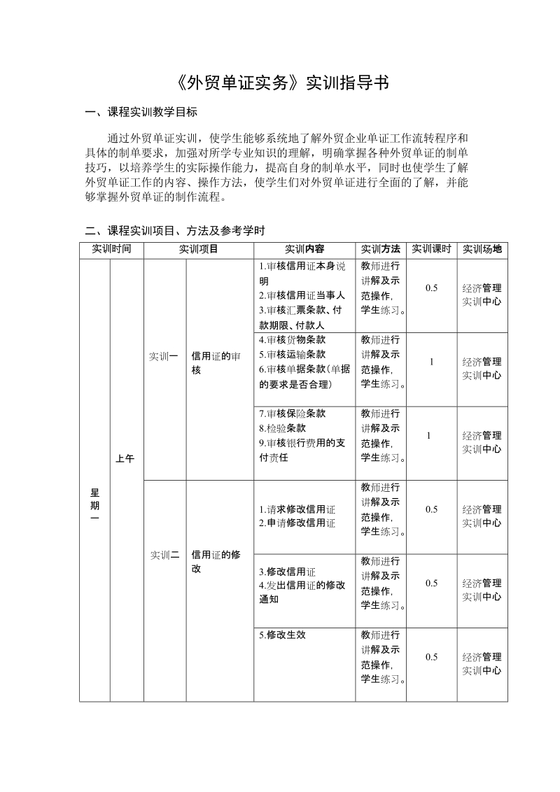 外贸单证实务实训指导书.doc_第2页